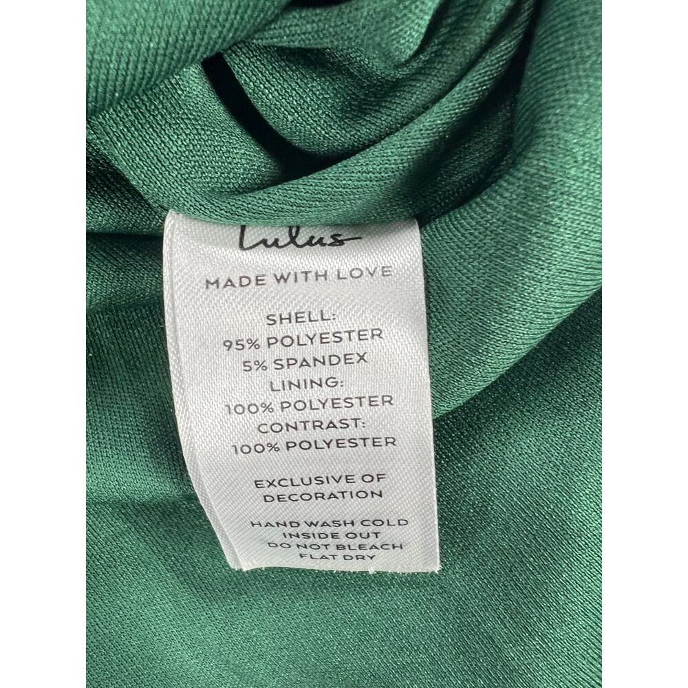 Lulu's Luxurious Allure Emerald Green Velvet Strapless Maxi Dress Size Medium - Picture 9 of 11